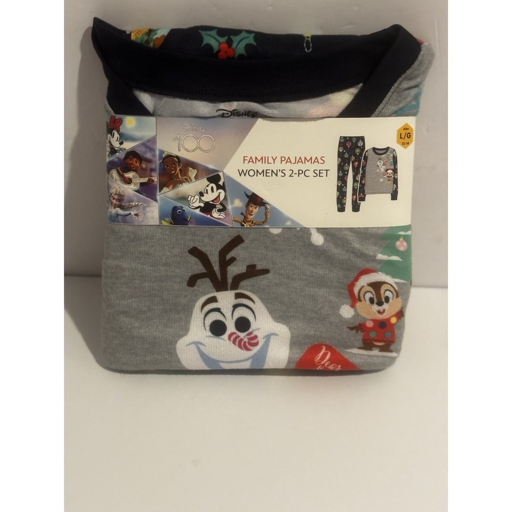 Disney's 100th Anniversary Women's Large Matching Family Pajamas Set 2-Piece NEW